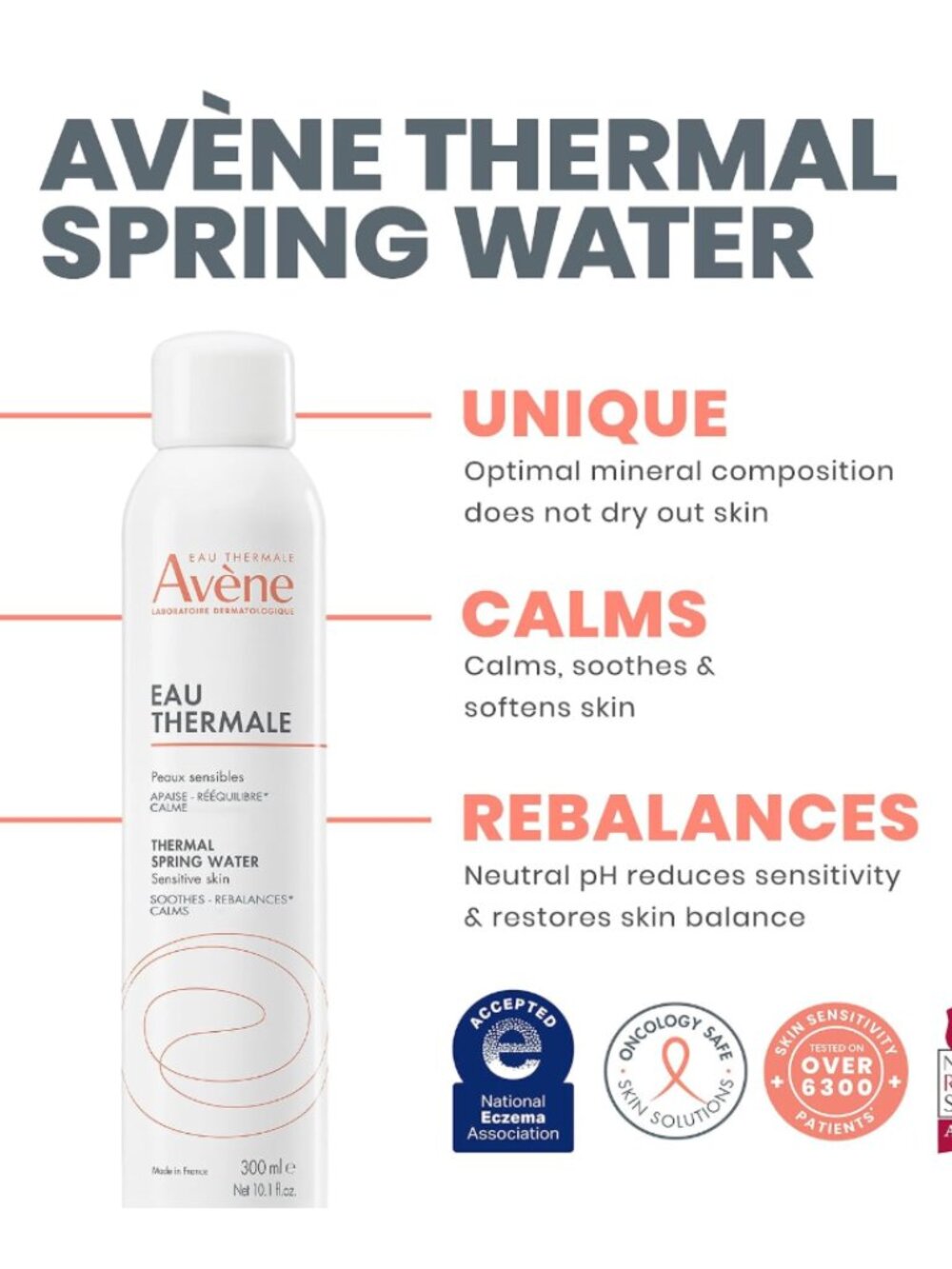 Avène Thermal Spring Water, Soothing Calming Facial Mist Spray
